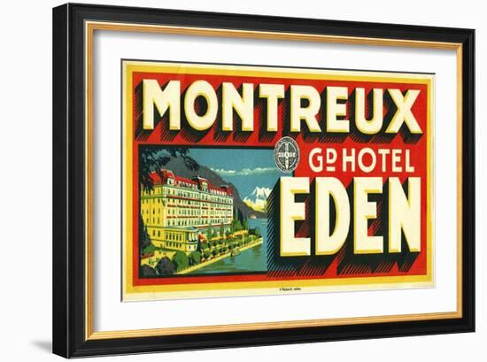 Montreux Grand Hotel, Eden-null-Framed Giclee Print