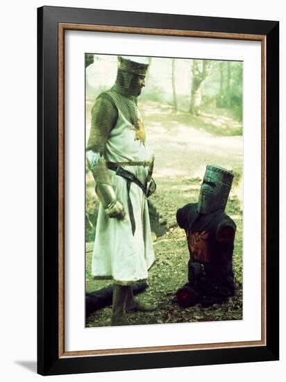 Monty Python and the Holy Grail, from Left: Graham Chapman as King Arthur, John Cleese, 1975-null-Framed Premium Photographic Print