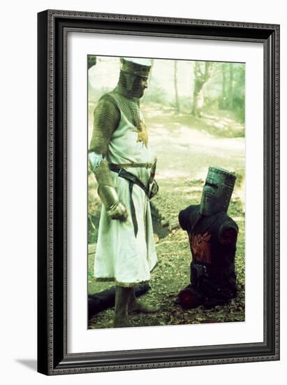 Monty Python and the Holy Grail, from Left: Graham Chapman as King Arthur, John Cleese, 1975-null-Framed Premium Photographic Print