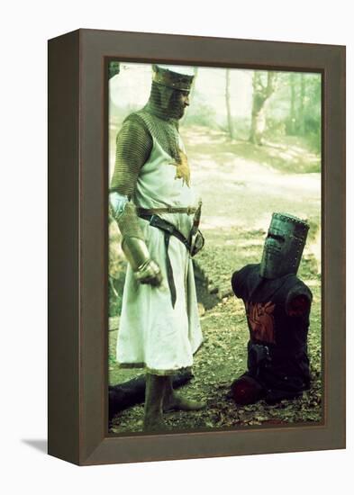 Monty Python and the Holy Grail, from Left: Graham Chapman as King Arthur, John Cleese, 1975-null-Framed Stretched Canvas