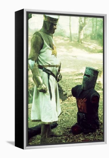 Monty Python and the Holy Grail, from Left: Graham Chapman as King Arthur, John Cleese, 1975-null-Framed Stretched Canvas