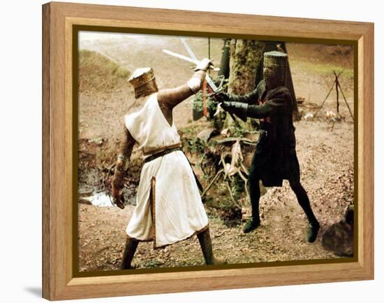 Monty Python And The Holy Grail, Graham Chapman As King Arthur, John Cleese, 1975-null-Framed Stretched Canvas