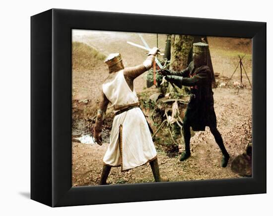 Monty Python And The Holy Grail, Graham Chapman As King Arthur, John Cleese, 1975-null-Framed Stretched Canvas