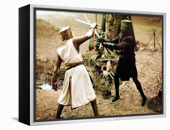 Monty Python And The Holy Grail, Graham Chapman As King Arthur, John Cleese, 1975-null-Framed Stretched Canvas