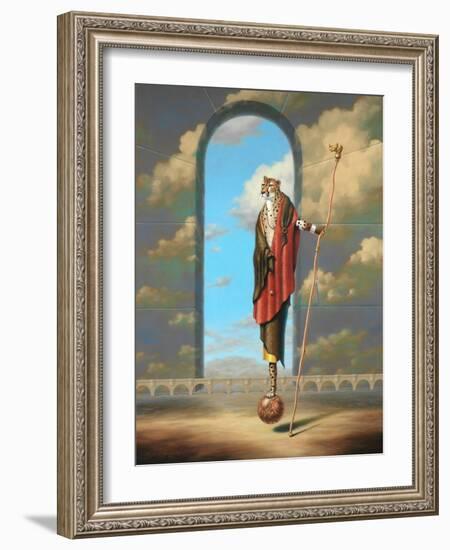 Monty Ridd Cheetah The Visionary-Linda Ridd Herzog-Framed Art Print