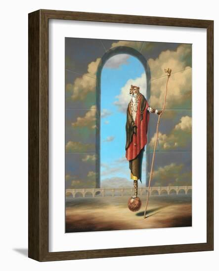 Monty Ridd Cheetah The Visionary-Linda Ridd Herzog-Framed Art Print