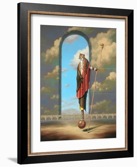 Monty Ridd Cheetah The Visionary-Linda Ridd Herzog-Framed Art Print