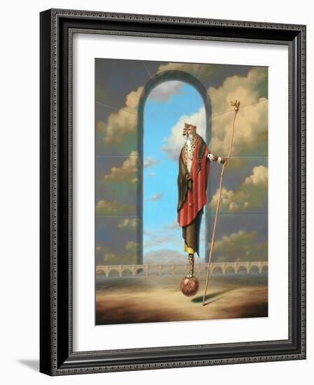 Monty Ridd Cheetah The Visionary-Linda Ridd Herzog-Framed Art Print