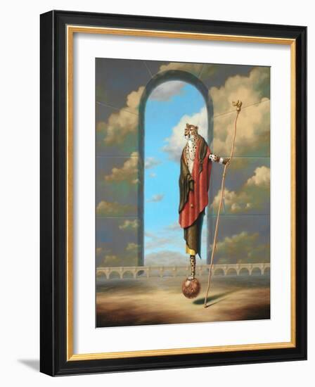 Monty Ridd Cheetah The Visionary-Linda Ridd Herzog-Framed Art Print