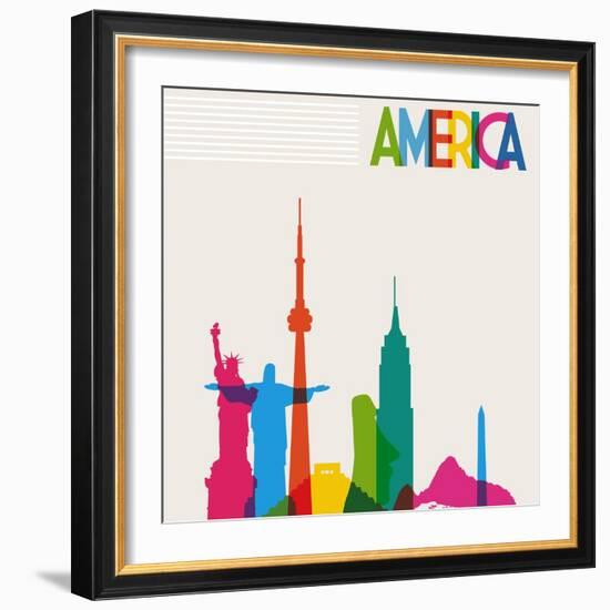 Monument America-cienpies-Framed Art Print