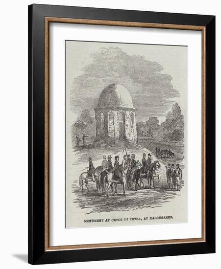 Monument at Croce Di Petra, at Kalougaren-null-Framed Giclee Print