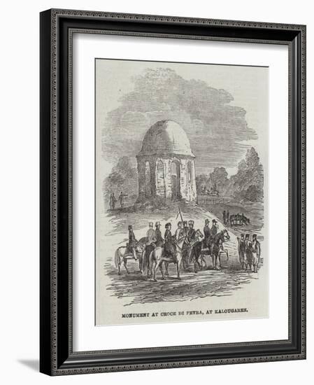 Monument at Croce Di Petra, at Kalougaren-null-Framed Giclee Print