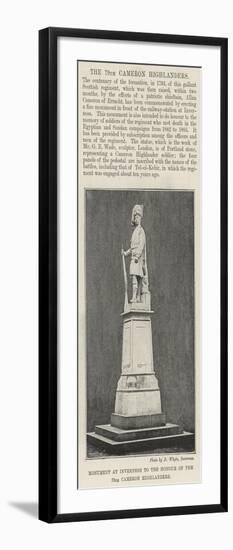 Monument at Inverness to the Honour of the 79th Cameron Highlanders-null-Framed Giclee Print