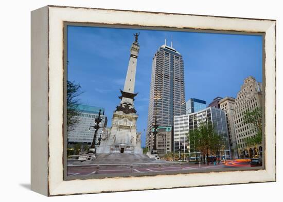 Monument Circle, Indianapolis, Indiana.-rudi1976-Framed Premier Image Canvas