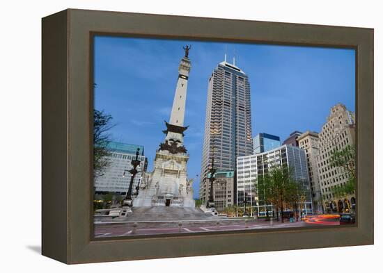 Monument Circle, Indianapolis, Indiana.-rudi1976-Framed Premier Image Canvas