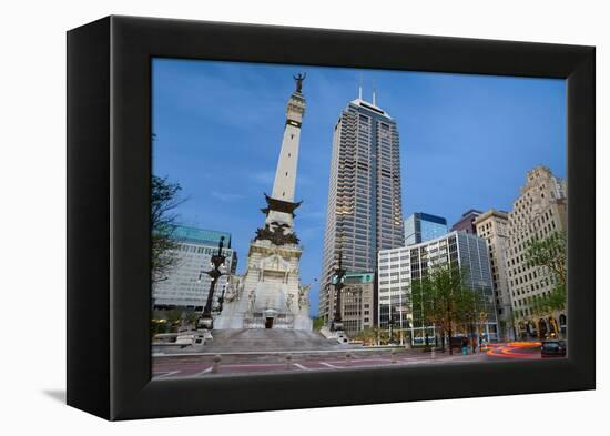 Monument Circle, Indianapolis, Indiana.-rudi1976-Framed Premier Image Canvas