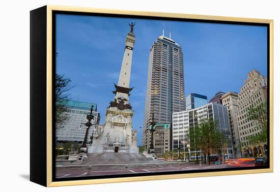 Monument Circle, Indianapolis, Indiana.-rudi1976-Framed Premier Image Canvas