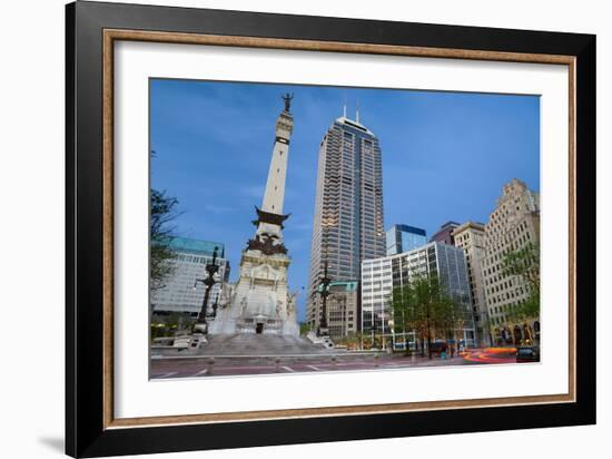 Monument Circle, Indianapolis, Indiana.-rudi1976-Framed Photographic Print