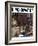 "Monument Circle," Saturday Evening Post Cover, October 28, 1961-John Falter-Framed Giclee Print