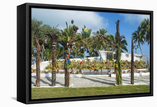 Monument des Dix-Neuf (Monument of 19), Ouvea, Loyalty Islands, New Caledonia, Pacific-Michael Runkel-Framed Premier Image Canvas