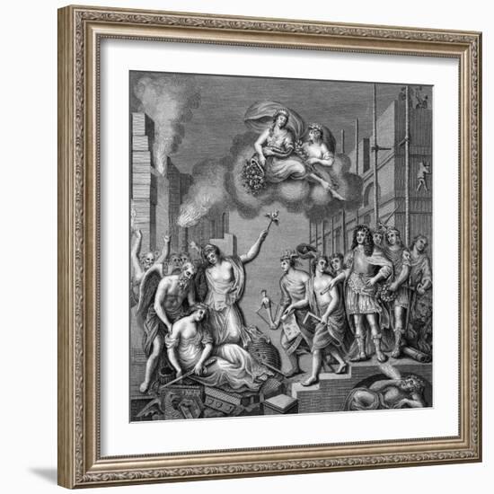 Monument Engraving-null-Framed Art Print