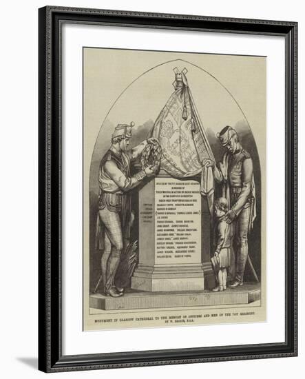 Monument in Glasgow Cathedral to the Memory of Officers and Men of the 71st Regiment-null-Framed Giclee Print