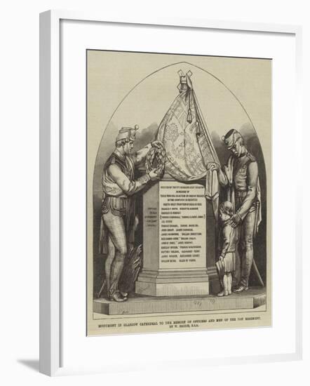 Monument in Glasgow Cathedral to the Memory of Officers and Men of the 71st Regiment-null-Framed Giclee Print