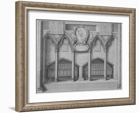 Monument in Old St Paul's Cathedral, City of London, 1656-Wenceslaus Hollar-Framed Giclee Print