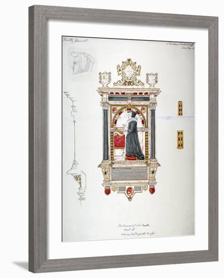 Monument in the Church of St Andrew Undershaft, Leadenhall Street, London, C1820-null-Framed Giclee Print