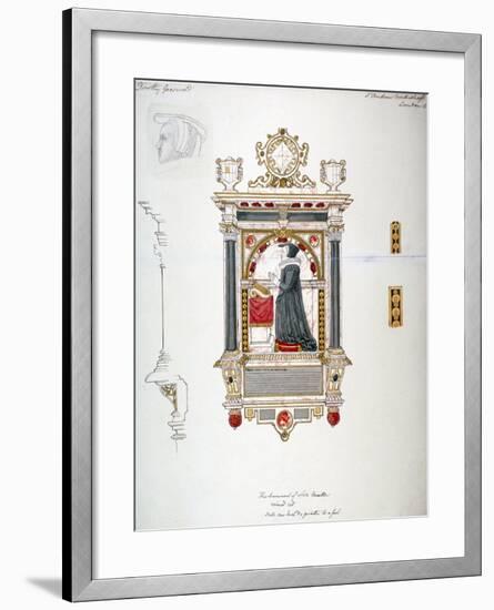 Monument in the Church of St Andrew Undershaft, Leadenhall Street, London, C1820-null-Framed Giclee Print