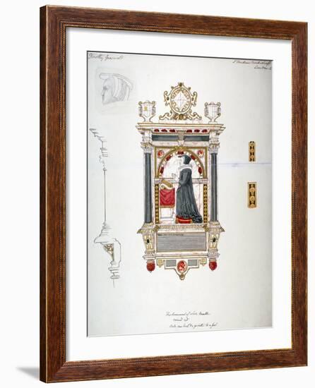 Monument in the Church of St Andrew Undershaft, Leadenhall Street, London, C1820-null-Framed Giclee Print