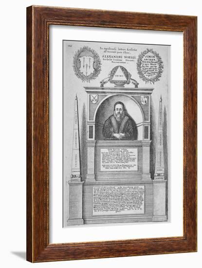 Monument of Alexander Noel in the Old St Paul's Cathedral, City of London, 1656-Wenceslaus Hollar-Framed Giclee Print