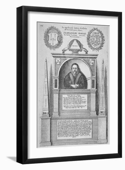 Monument of Alexander Noel in the Old St Paul's Cathedral, City of London, 1656-Wenceslaus Hollar-Framed Giclee Print