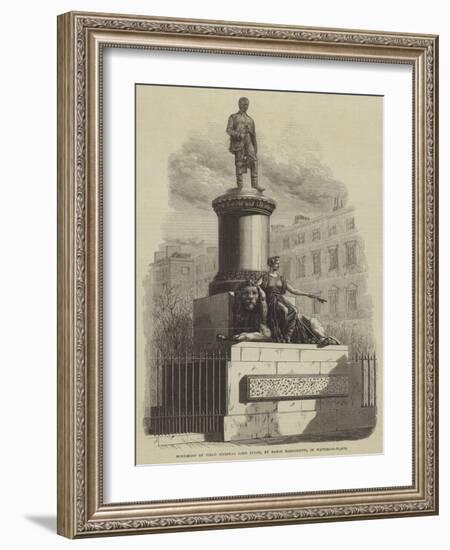 Monument of Field Marshal Lord Clyde, by Baron Marochetti, in Waterloo-Place-null-Framed Giclee Print