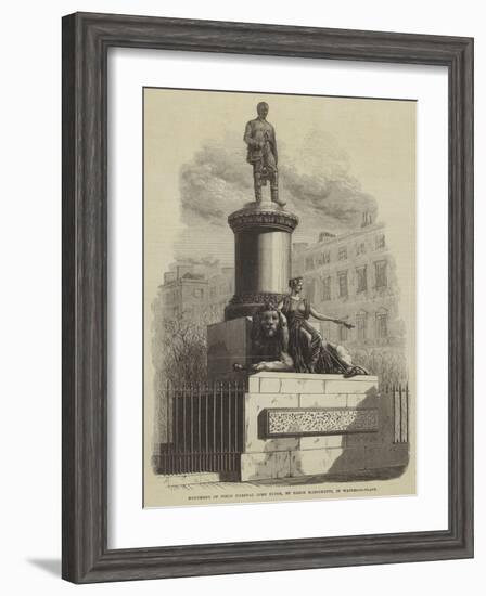 Monument of Field Marshal Lord Clyde, by Baron Marochetti, in Waterloo-Place-null-Framed Giclee Print