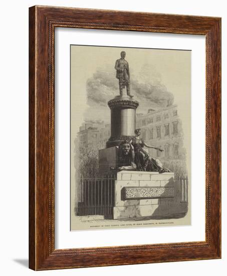 Monument of Field Marshal Lord Clyde, by Baron Marochetti, in Waterloo-Place-null-Framed Giclee Print