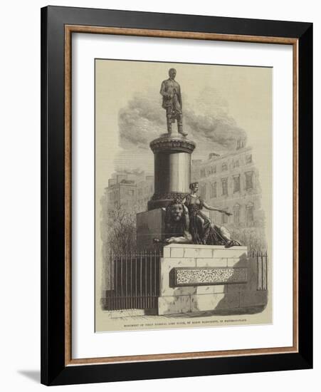 Monument of Field Marshal Lord Clyde, by Baron Marochetti, in Waterloo-Place-null-Framed Giclee Print