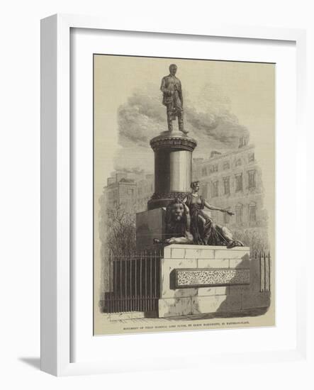 Monument of Field Marshal Lord Clyde, by Baron Marochetti, in Waterloo-Place-null-Framed Giclee Print