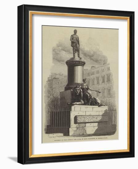 Monument of Field Marshal Lord Clyde, by Baron Marochetti, in Waterloo-Place-null-Framed Giclee Print