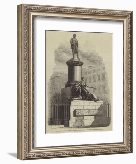 Monument of Field Marshal Lord Clyde, by Baron Marochetti, in Waterloo-Place-null-Framed Giclee Print