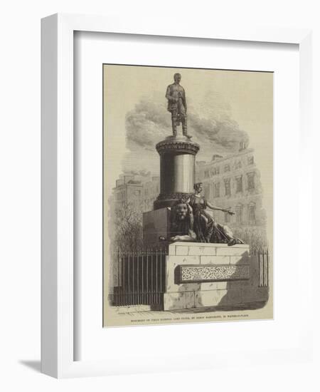 Monument of Field Marshal Lord Clyde, by Baron Marochetti, in Waterloo-Place-null-Framed Giclee Print