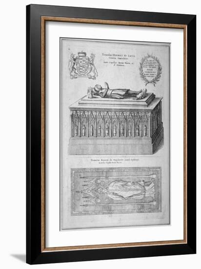 Monument of Henry De Lacy, Earl of Lincoln, in the Old St Paul's Cathedral, City of London, 1656-Wenceslaus Hollar-Framed Giclee Print