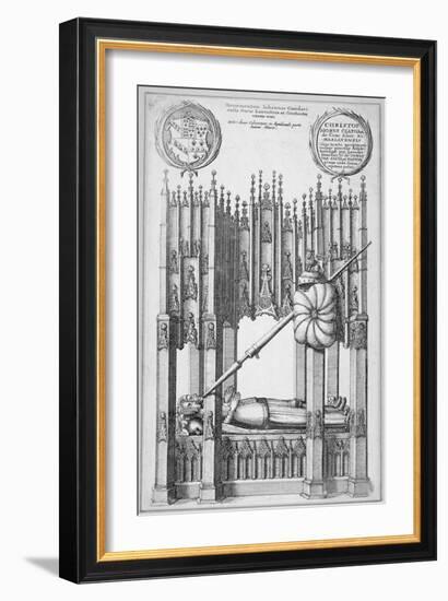 Monument of John of Gaunt and Constance of Castile, Old St Paul's Cathedral, City of London, 1656-Wenceslaus Hollar-Framed Giclee Print