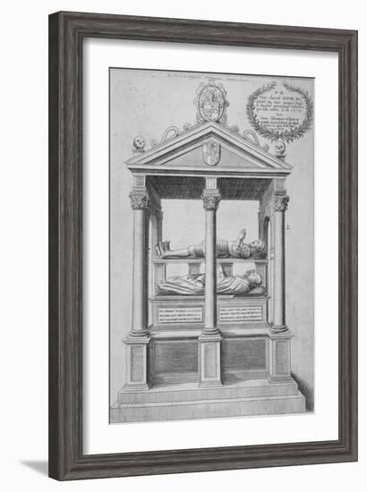 Monument of Sir Nicholas Bacon in Old St Paul's Cathedral, City of London, 1656-Wenceslaus Hollar-Framed Giclee Print