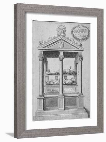 Monument of Sir Nicholas Bacon in Old St Paul's Cathedral, City of London, 1656-Wenceslaus Hollar-Framed Giclee Print