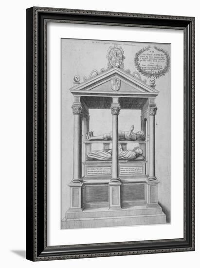 Monument of Sir Nicholas Bacon in Old St Paul's Cathedral, City of London, 1656-Wenceslaus Hollar-Framed Giclee Print