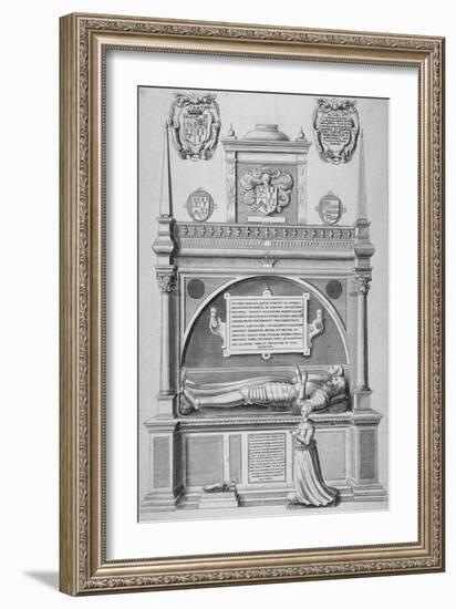 Monument of Sir Paul Heneage in Old St Paul's Cathedral, City of London, 1656-Wenceslaus Hollar-Framed Giclee Print