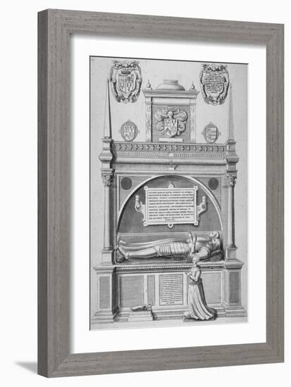 Monument of Sir Paul Heneage in Old St Paul's Cathedral, City of London, 1656-Wenceslaus Hollar-Framed Giclee Print