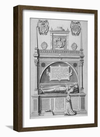 Monument of Sir Paul Heneage in Old St Paul's Cathedral, City of London, 1656-Wenceslaus Hollar-Framed Giclee Print