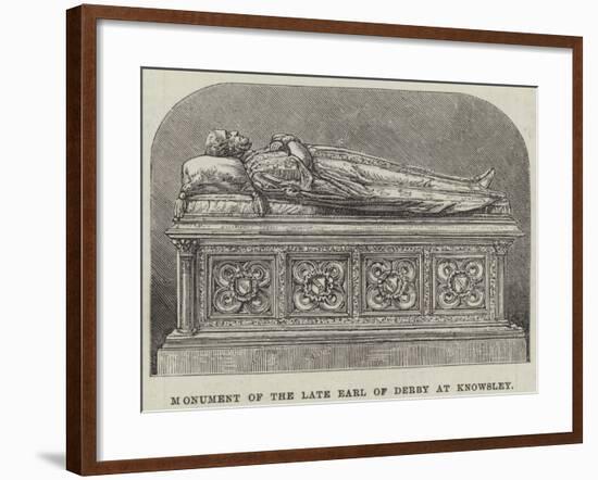 Monument of the Late Earl of Derby at Knowsley-null-Framed Giclee Print